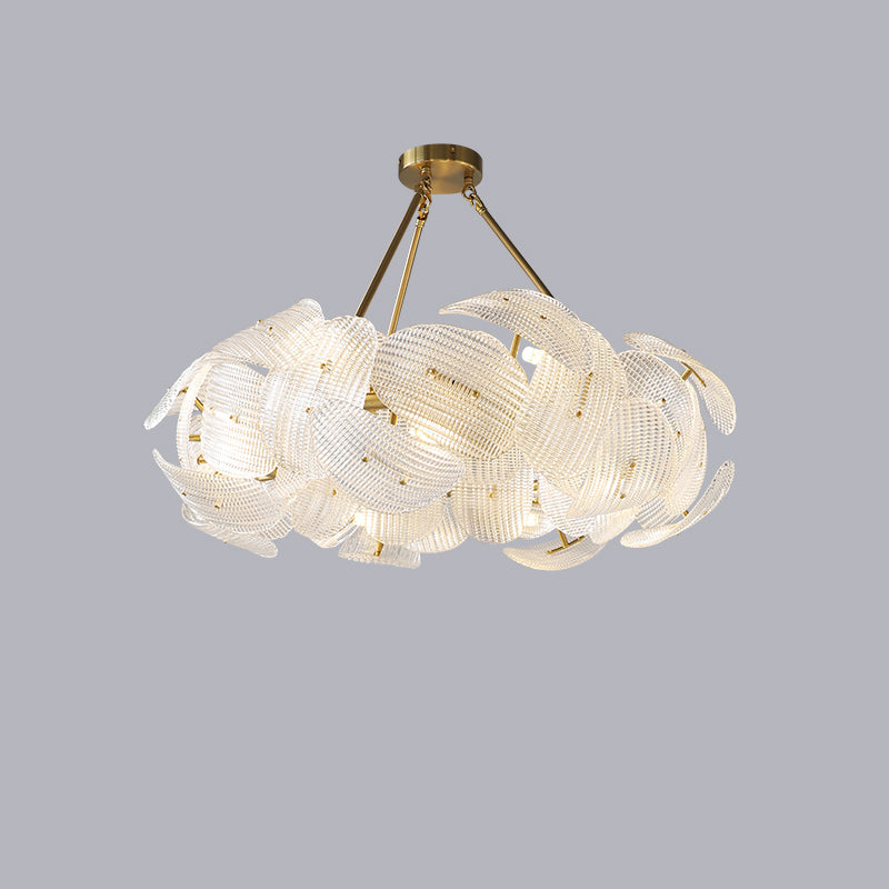Antizer Artistic Modern Petal Glass Chandelier