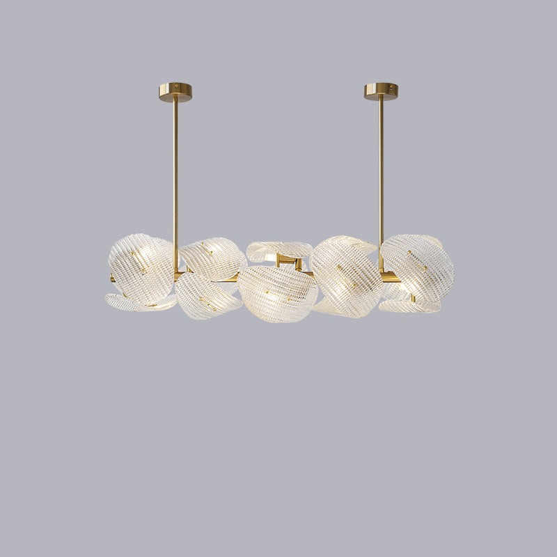 Antizer Artistic Modern Petal Glass Chandelier