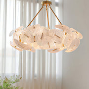 Antizer Artistic Modern Petal Glass Chandelier