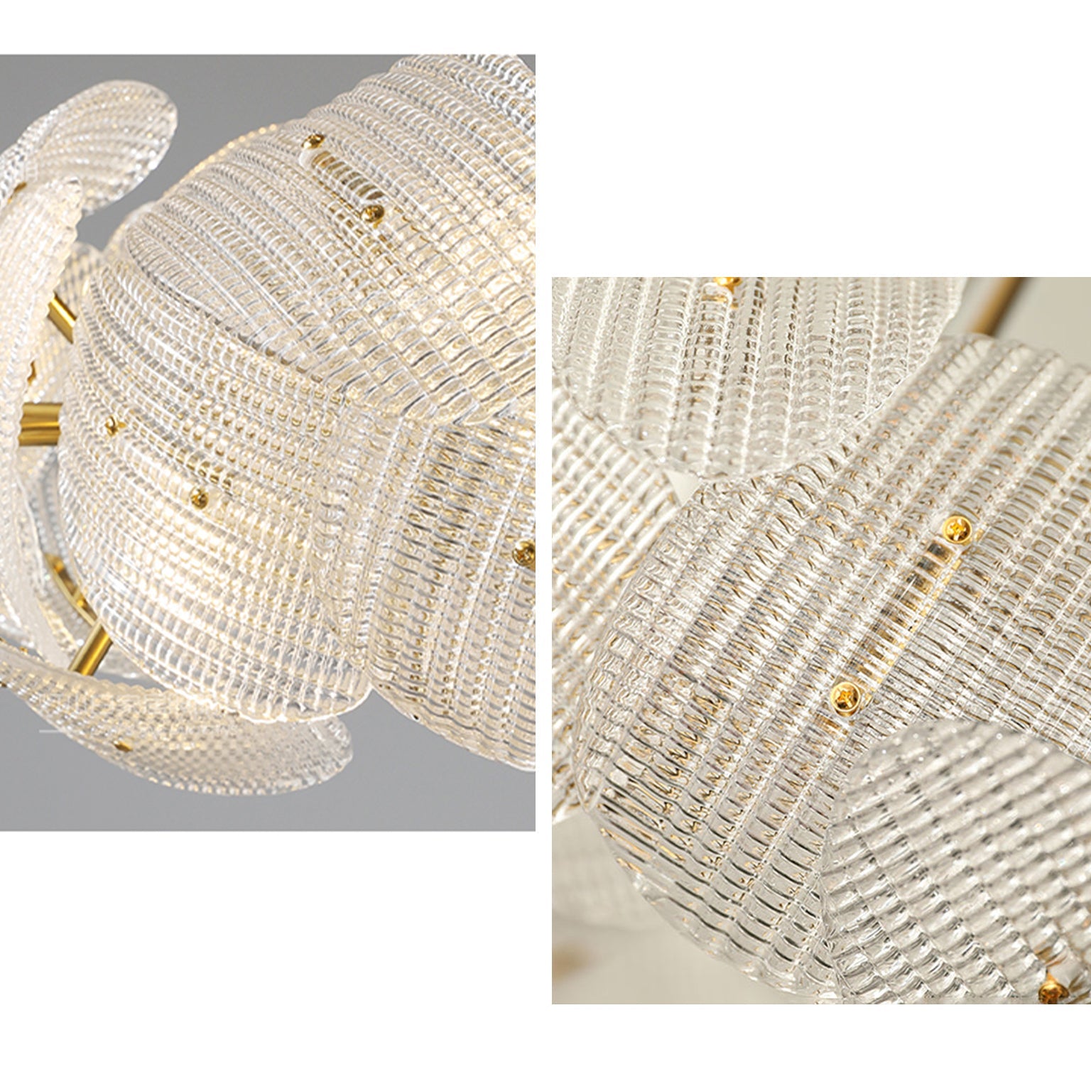 Antizer Artistic Modern Petal Glass Chandelier