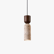 Antizer Dome Wood Travertine Pendant Light