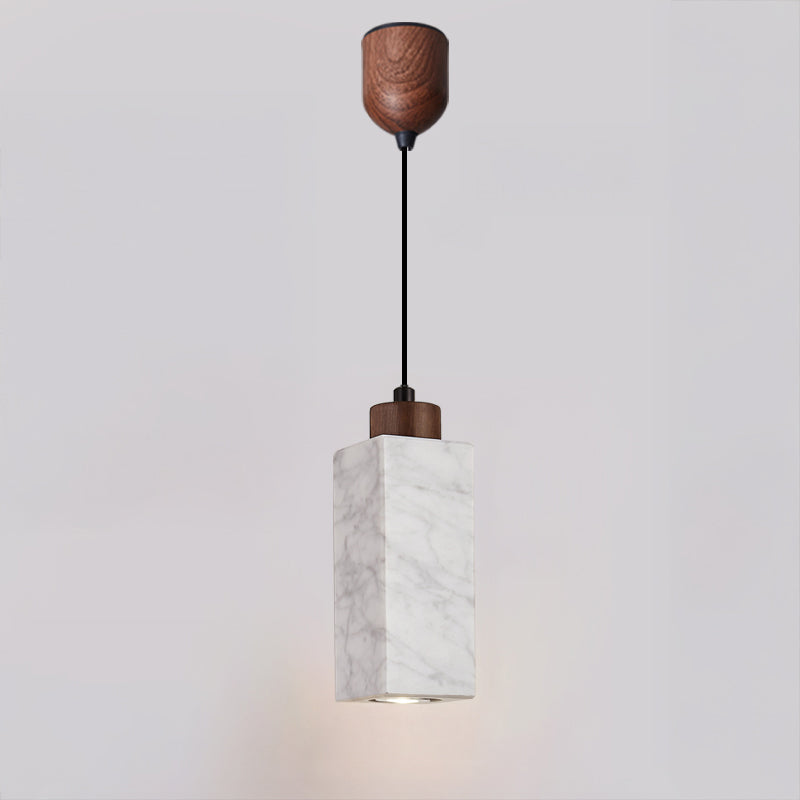 Antizer Minimalist Rectangular Travertine Pendant Light
