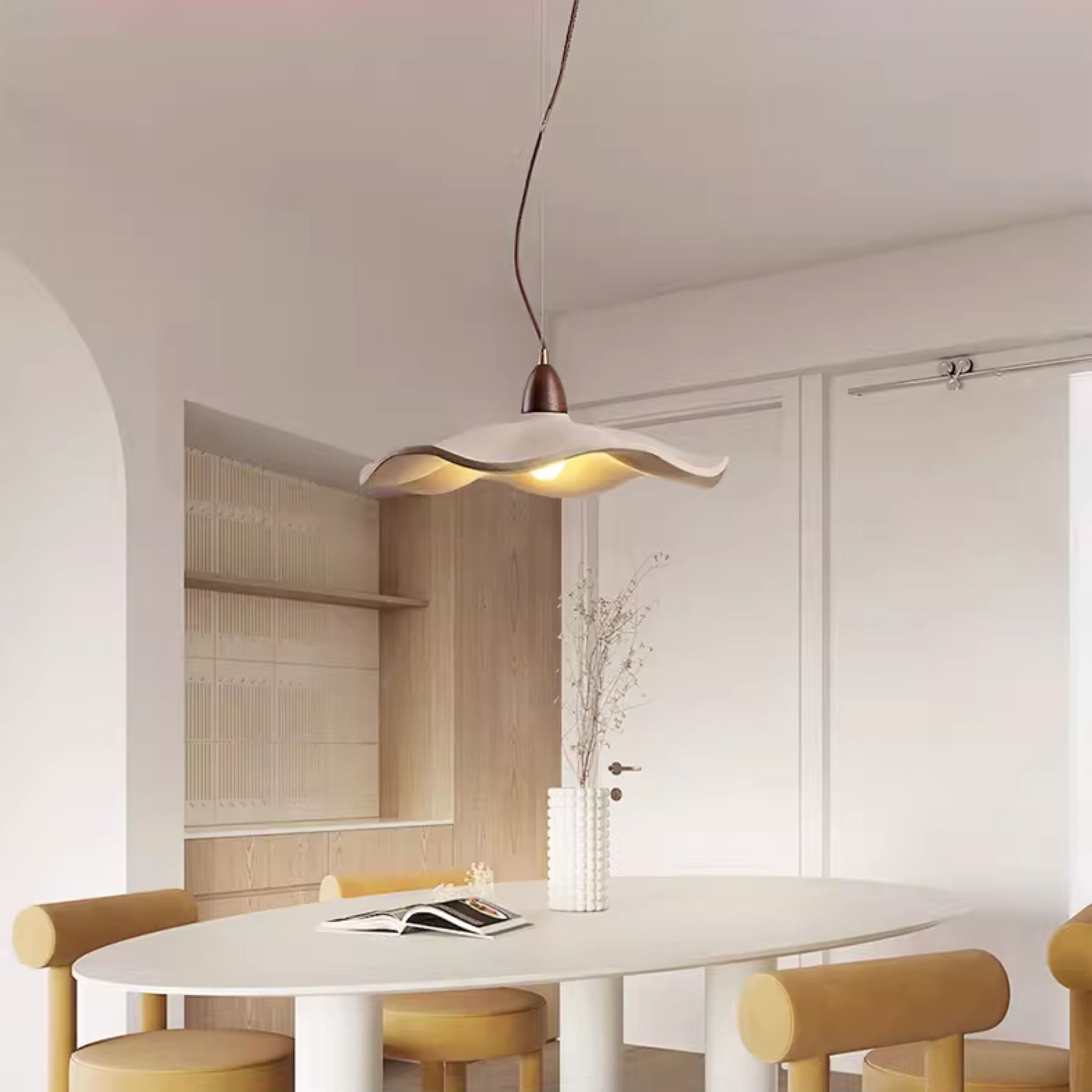 Antizer Modern Wavy Concrete Pendant Light