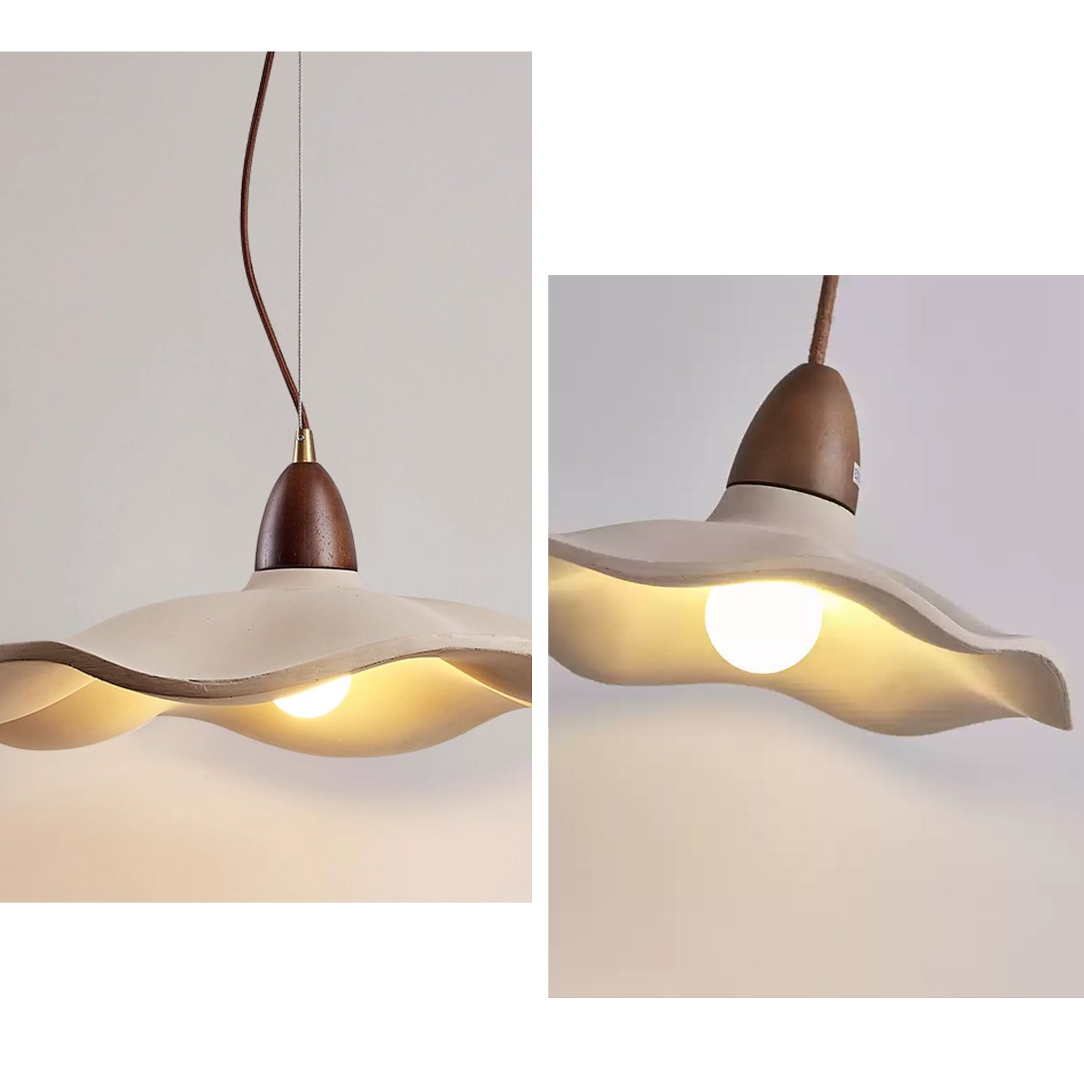 Antizer Modern Wavy Concrete Pendant Light