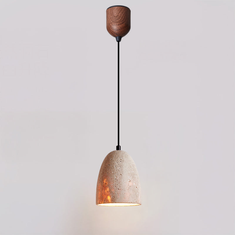 Antizer  Modern Minimalist Dome Travertine Pendant Light