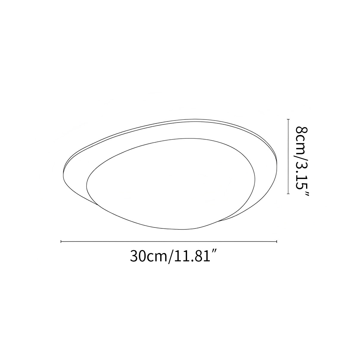 Antizer Pebble Wood Grain Color Ceiling Light