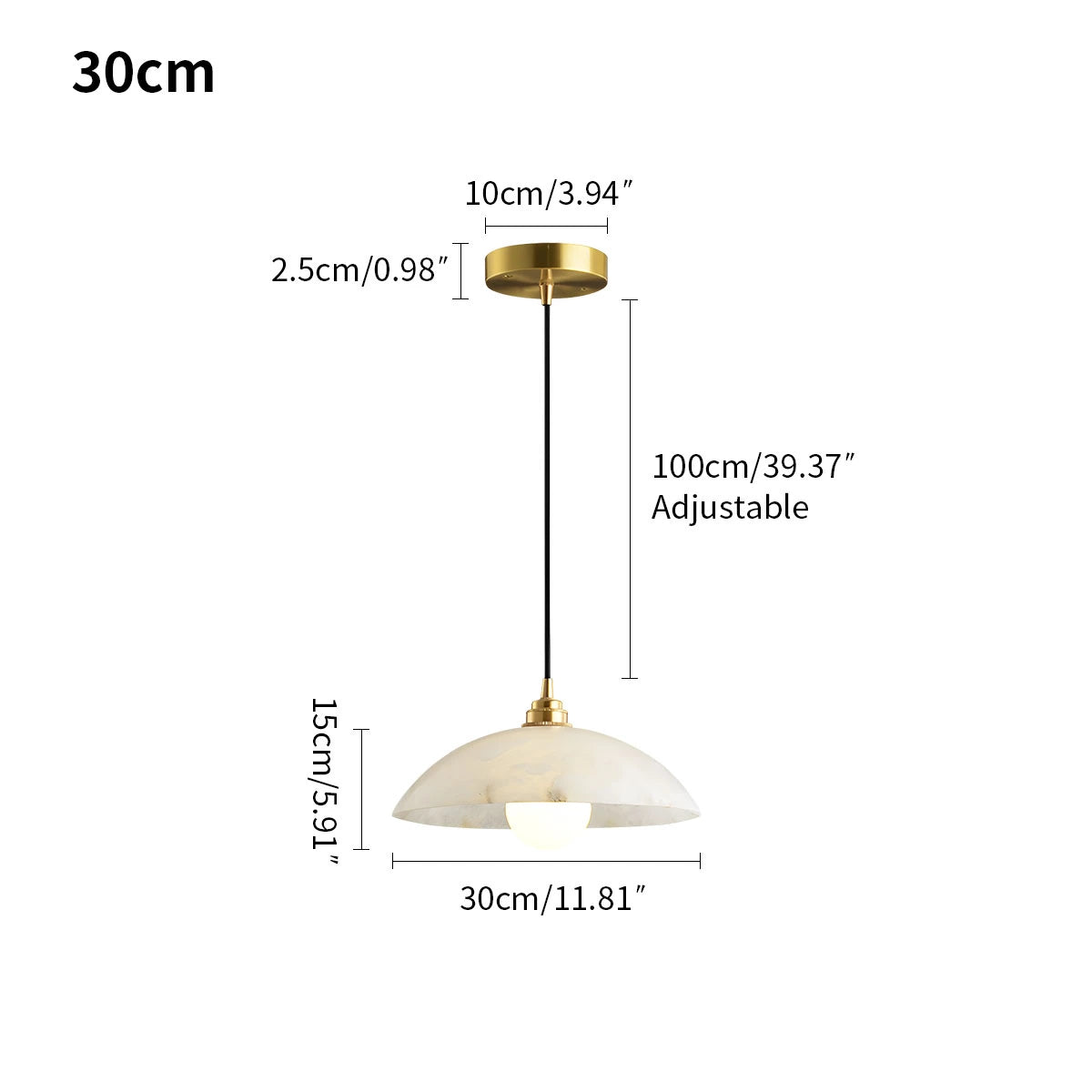 Antizer Dome Spanish Alabaster Pendant Light for Dining Room