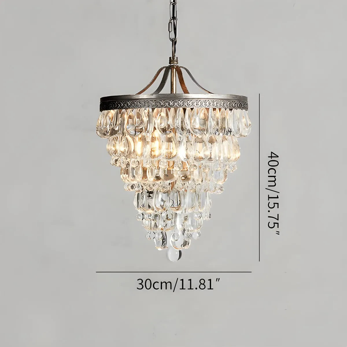 Antizer Vintage Crystal Pendent Light for Living Room