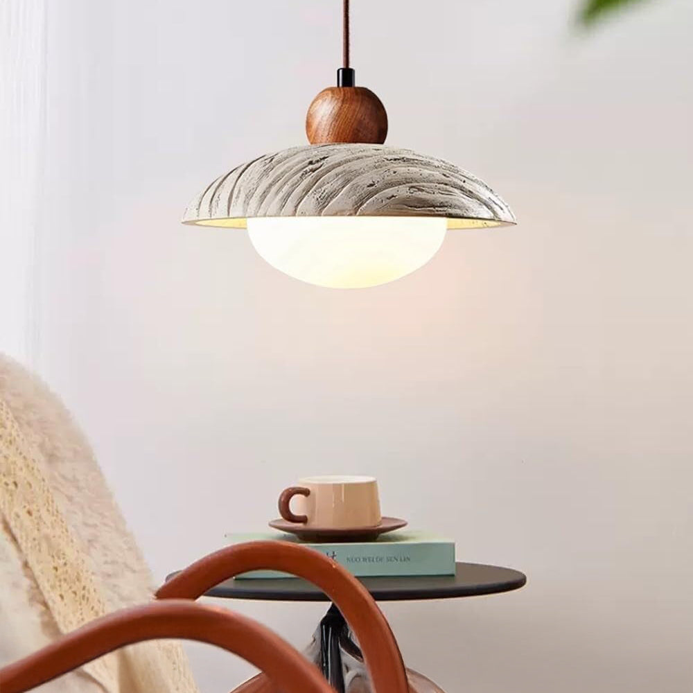 Antizer Wabi Sabi Style Dome Cement Pendant Light