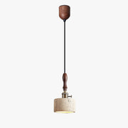 Antizer Modern Travertine & Wood Pendant Light