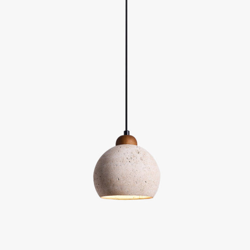 Antizer Minimalism Travertine Globe Pendant Light