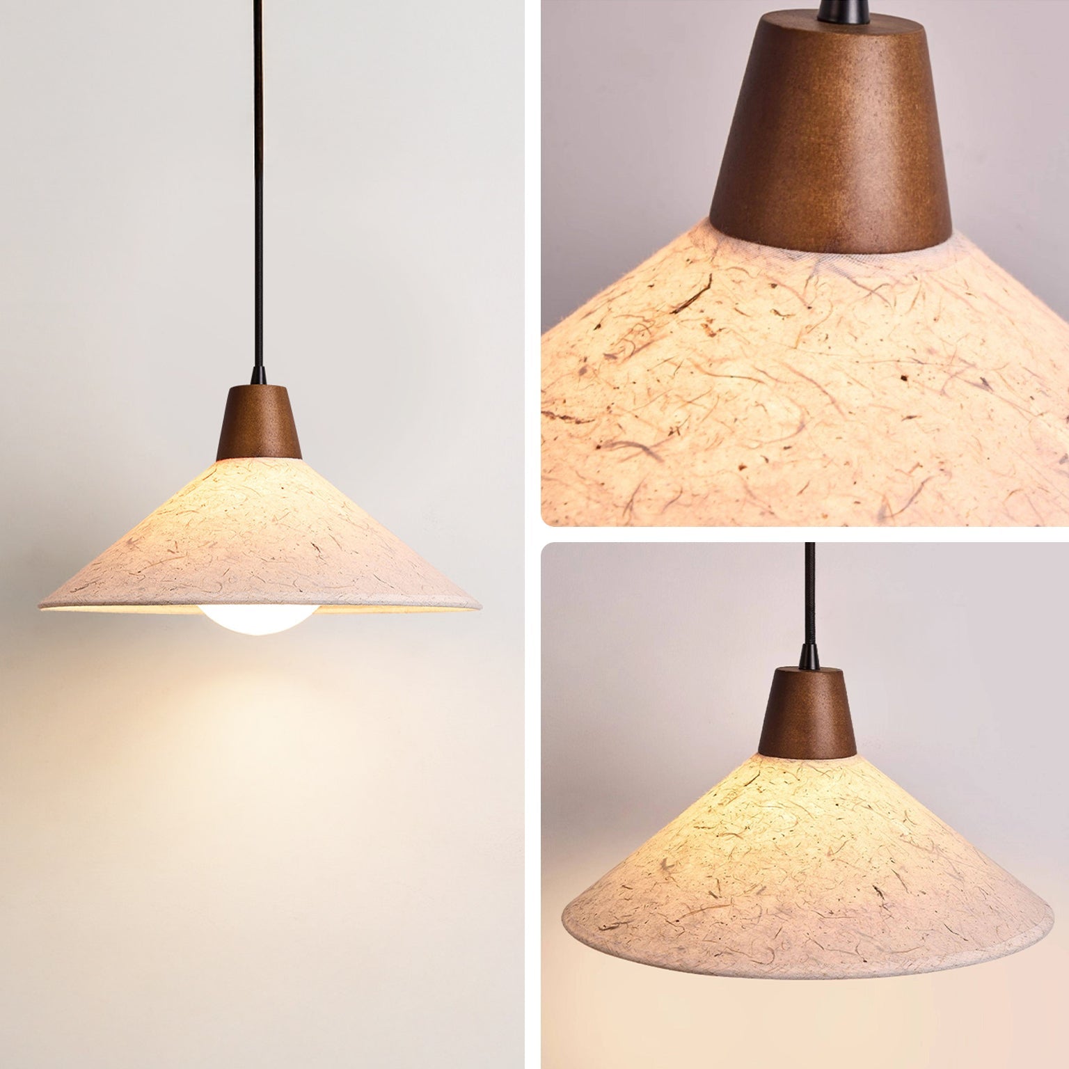 Antizer Minimalism Pice Paper Cone Pendant Light