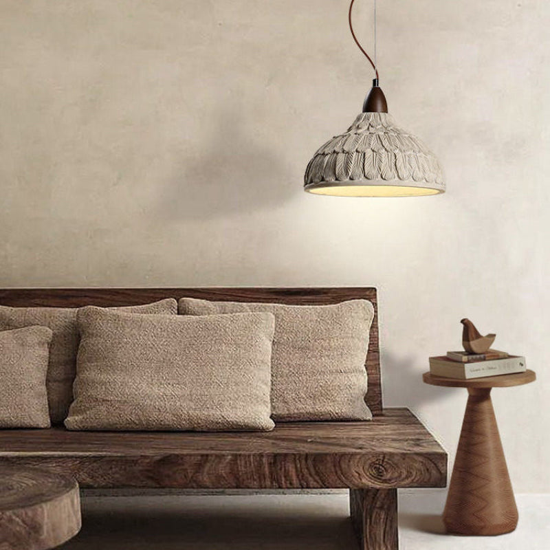 Antizer Art Engraving Dome Cement Pendant Light