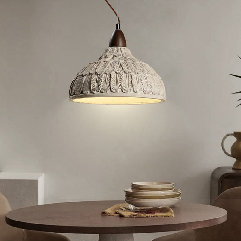 Antizer Art Engraving Dome Cement Pendant Light