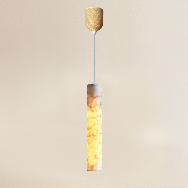 Antizer Modern Minimalism Cylinder Alabaster Pendant Light