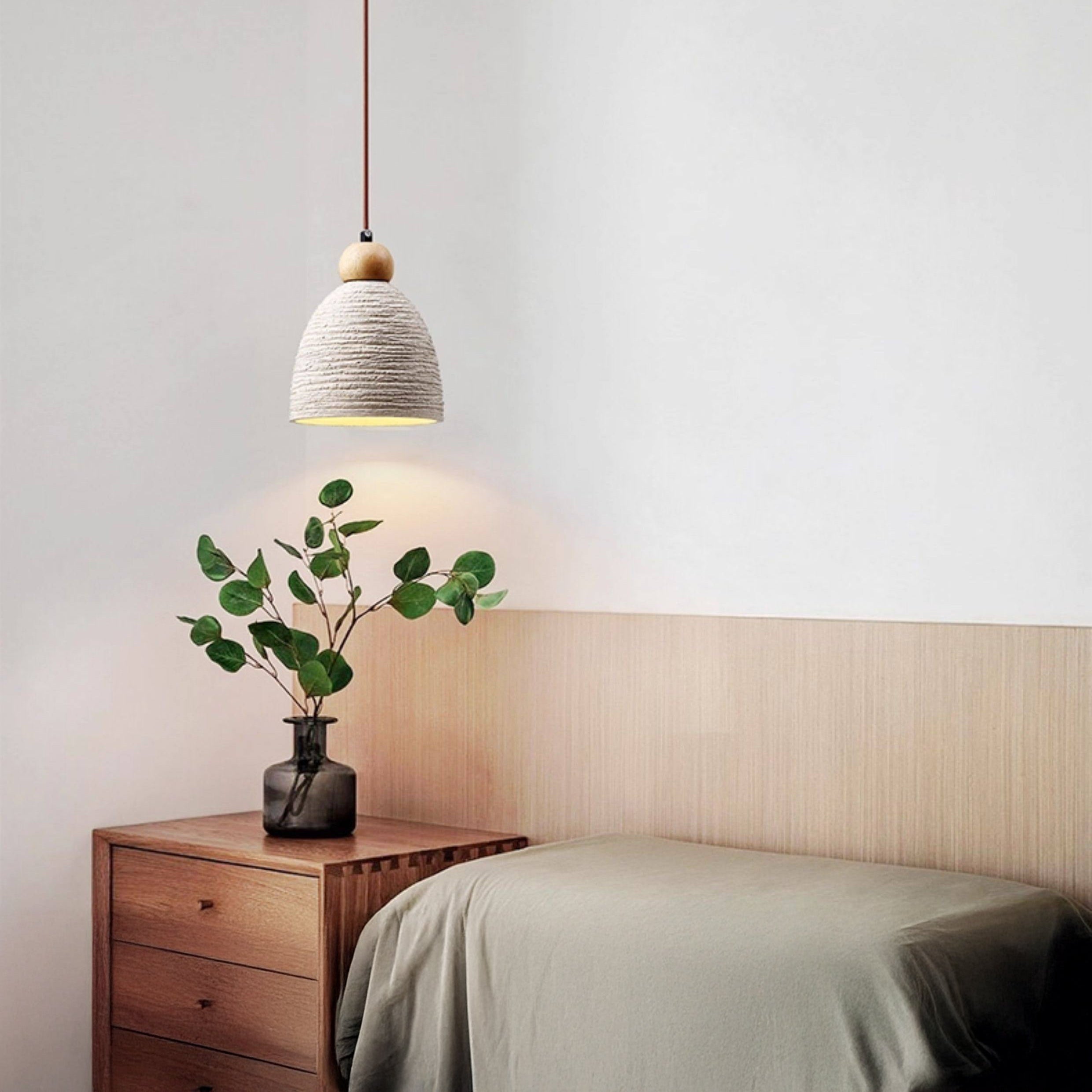 Antizer Modern Texture Cement Dome Pendant Light