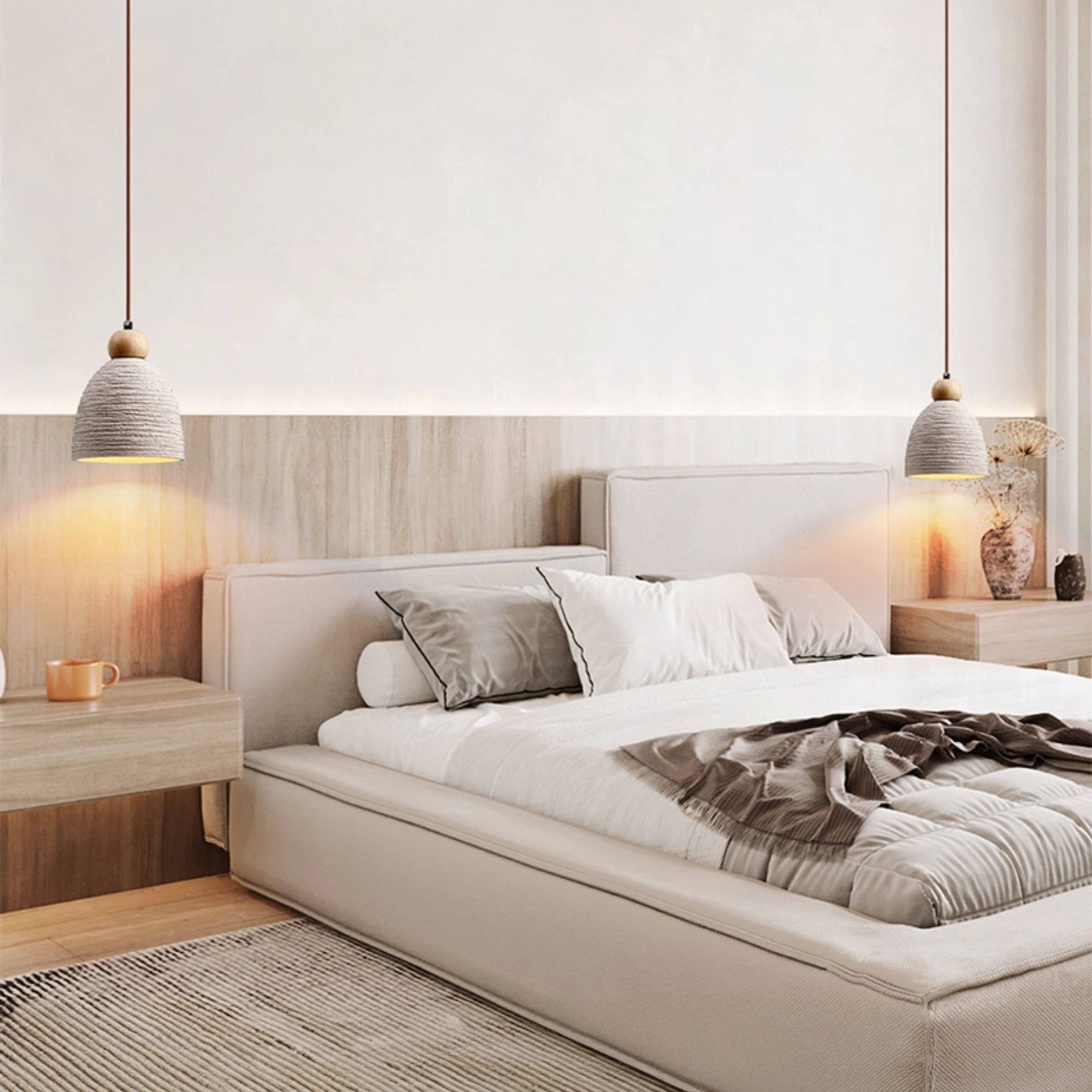 Antizer Modern Texture Cement Dome Pendant Light