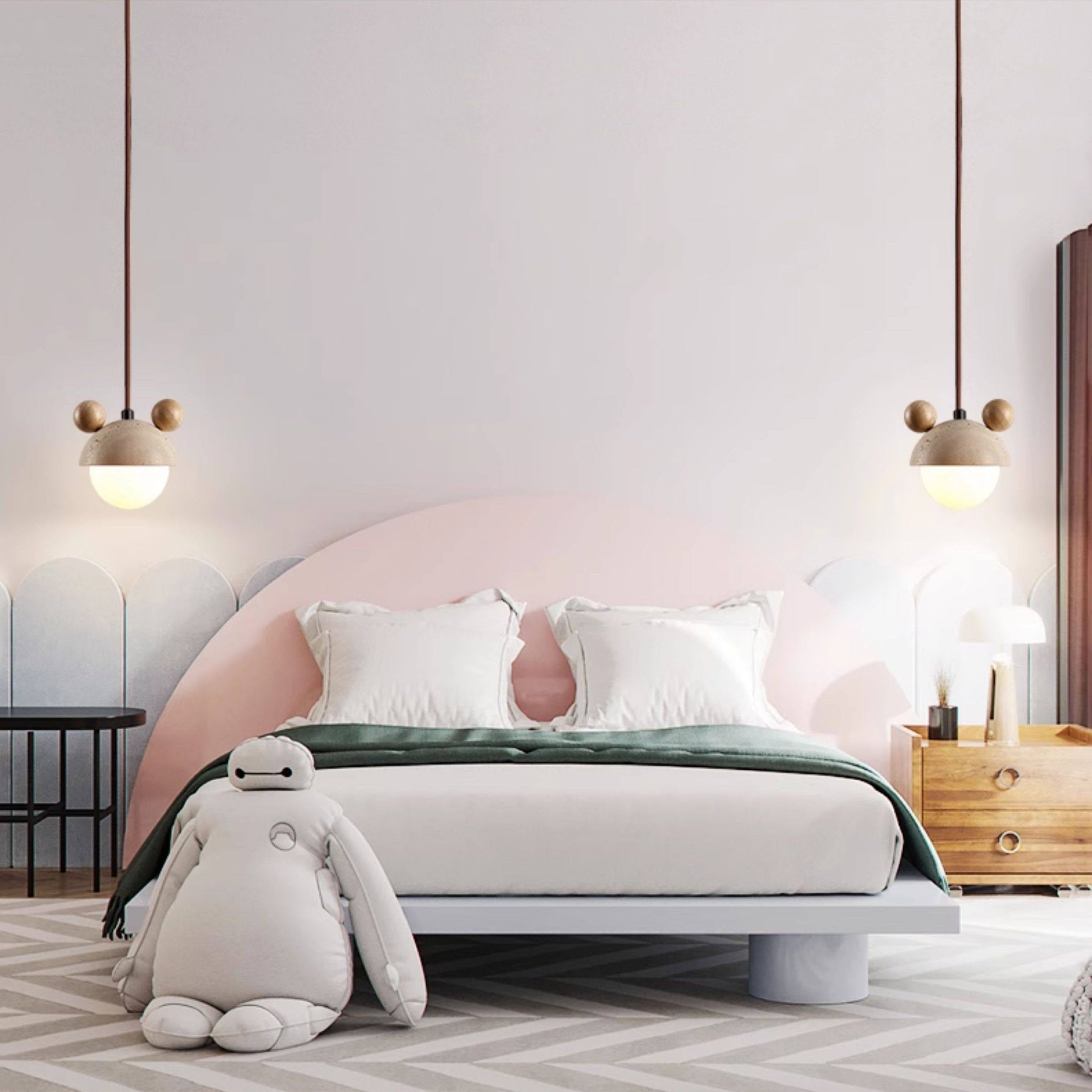 Antizer Travertine Globe LED Pendant Light