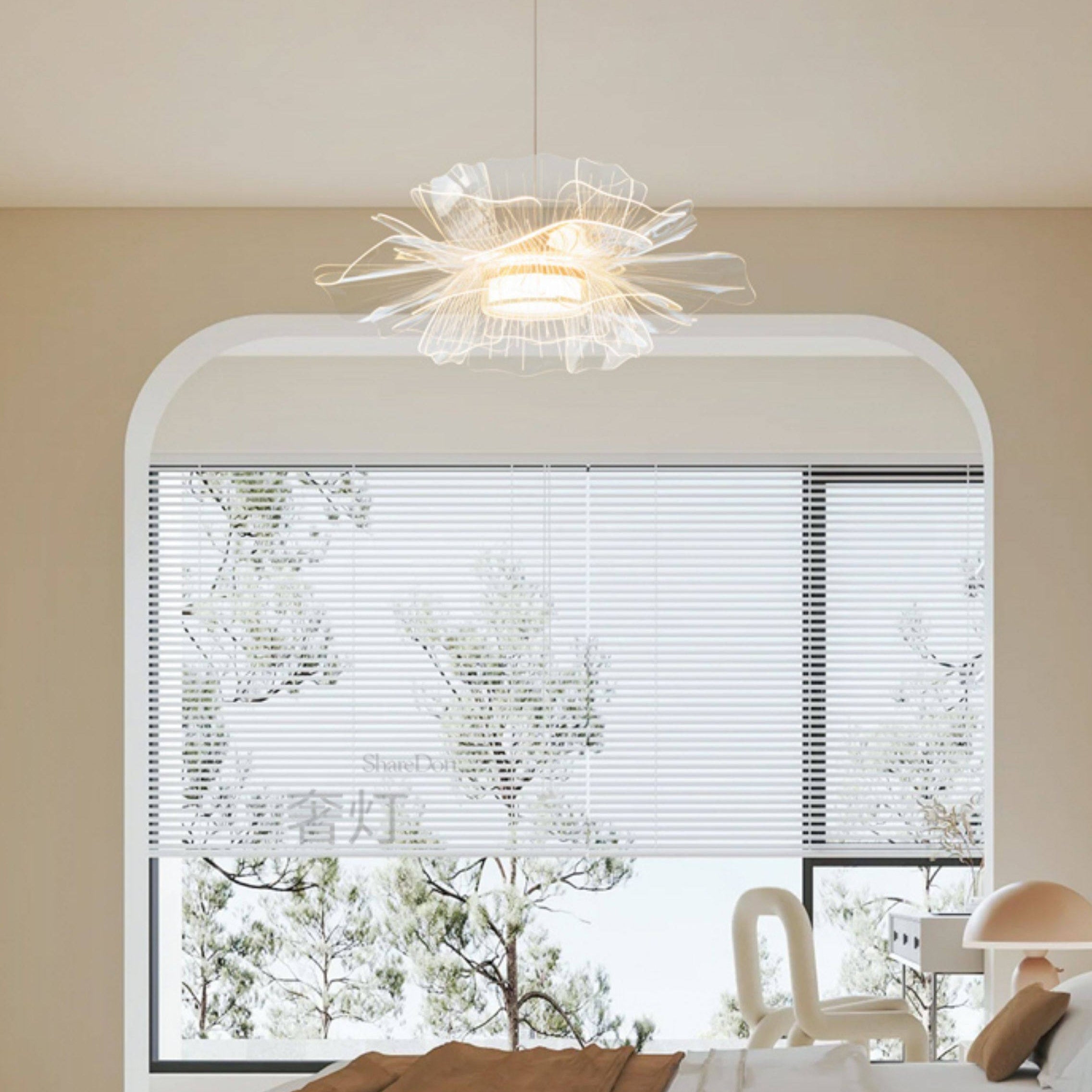 Antizer Modern Art Acrylic Flower Pendant Light