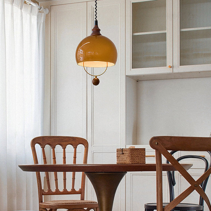 Antizer Modern Amber Glass Dome Pendant Light