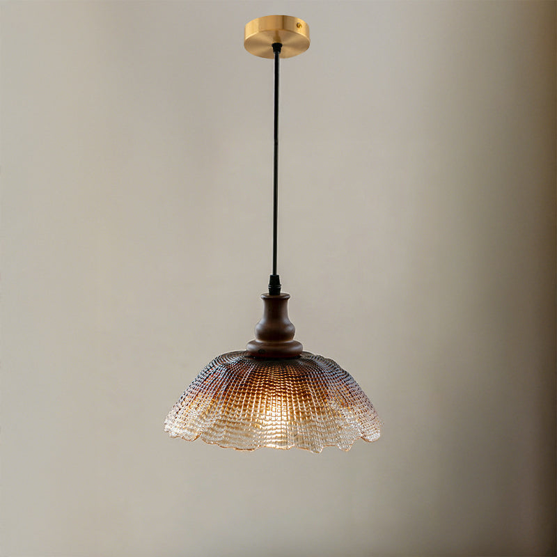 Antizer Vintage Glass Flower Rise Fall Pendant Light