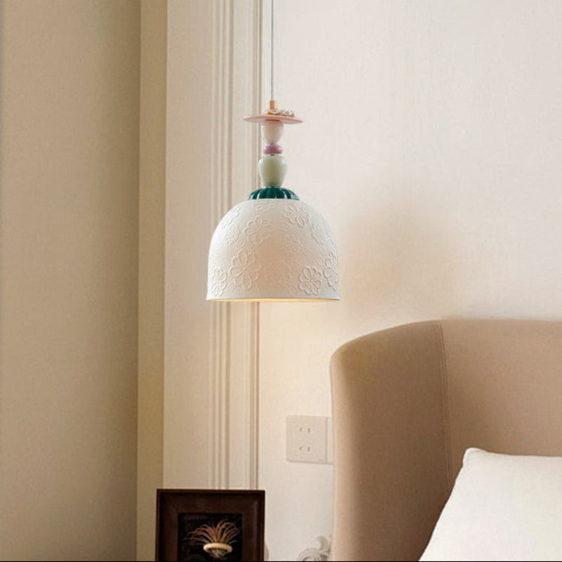 Antizer Modern Embossed Ceramic Pendant Light
