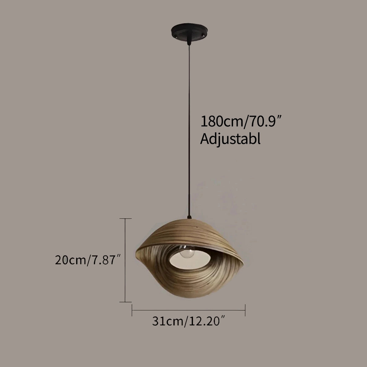 Antizer Creative Art Bamboo Weaving Pendant Light