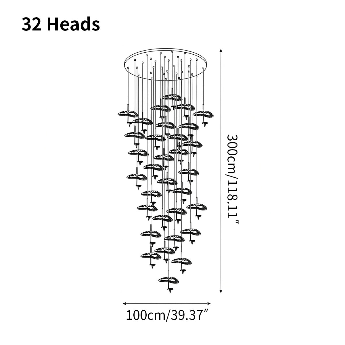 Antizer Orlia Brass Lotus Leaf Chandelier