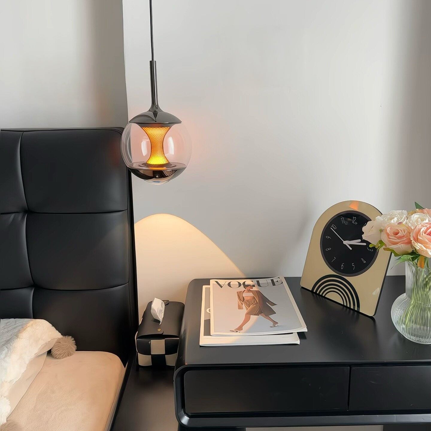 Antizer Modern Glass Globe Afterglow Pendant Light