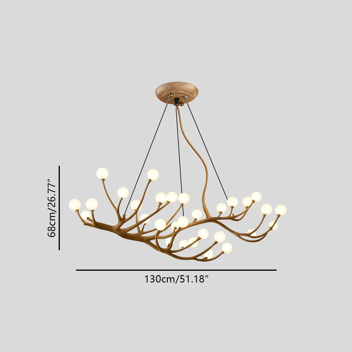 Antizer Arvore Branch Glass Chandelier for Dining Room