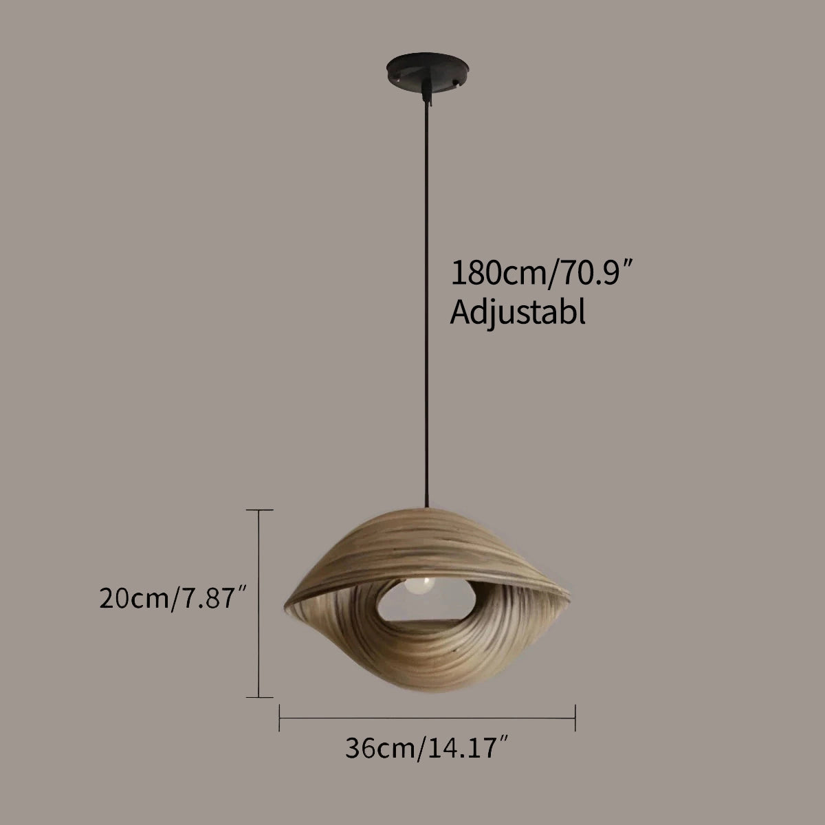 Antizer Creative Art Bamboo Weaving Pendant Light