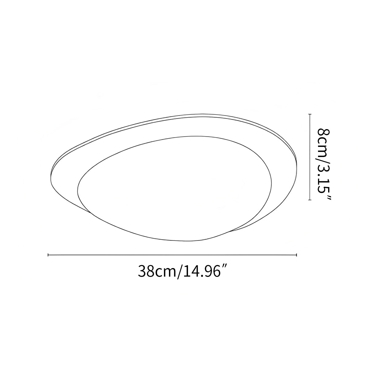 Antizer Pebble Wood Grain Color Ceiling Light