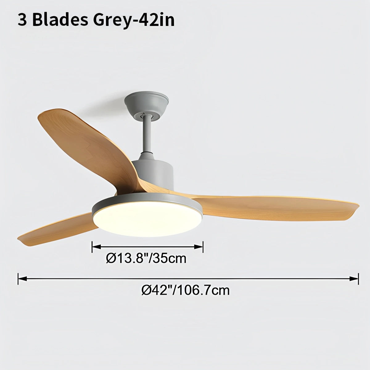 Antizer Scandi Reversible Ceiling Fan with Light