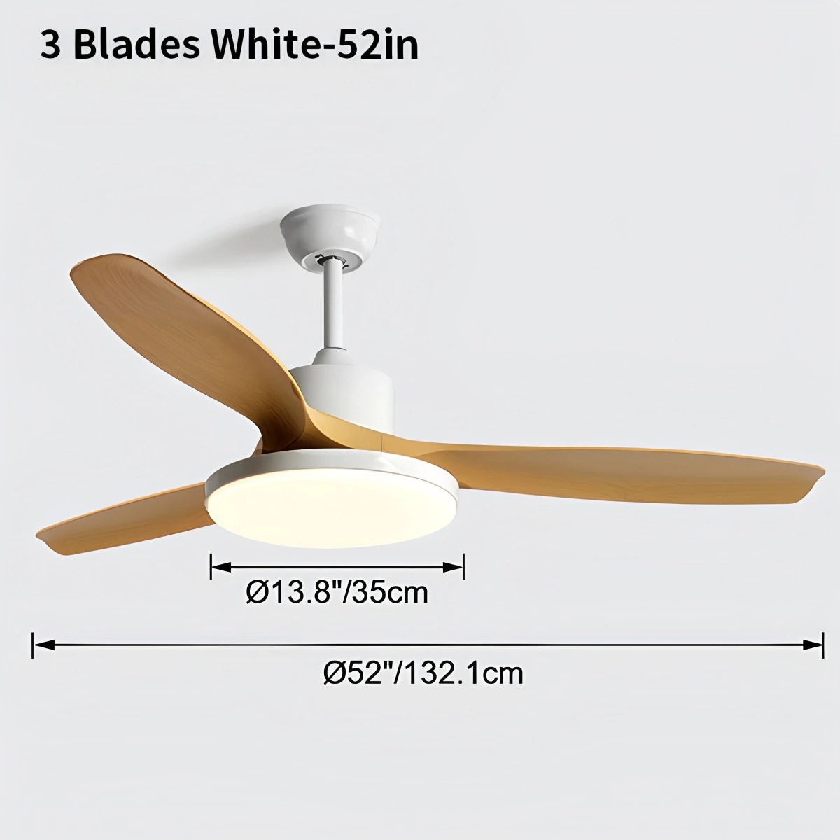 Antizer Scandi Reversible Ceiling Fan with Light
