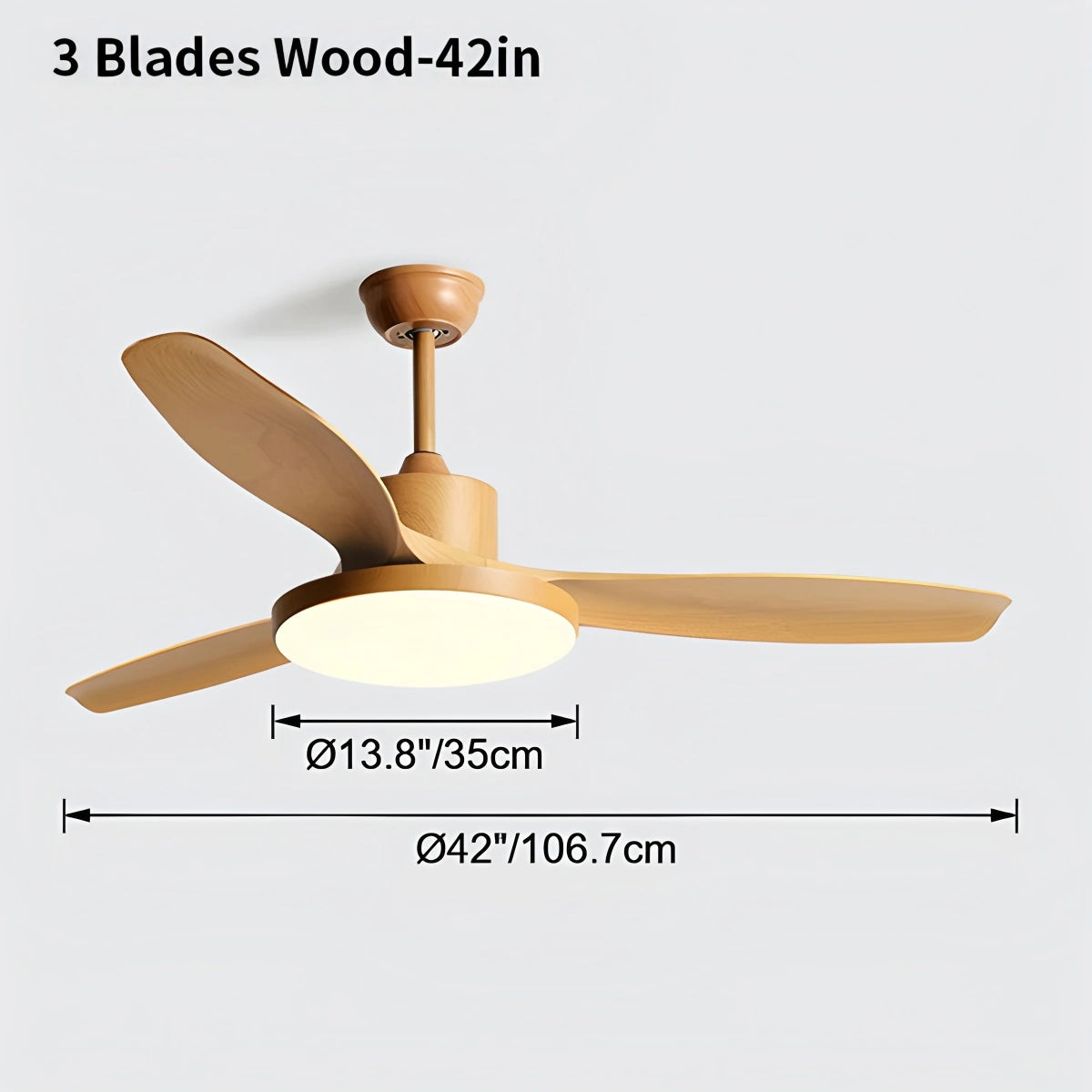 Antizer Scandi Reversible Ceiling Fan with Light