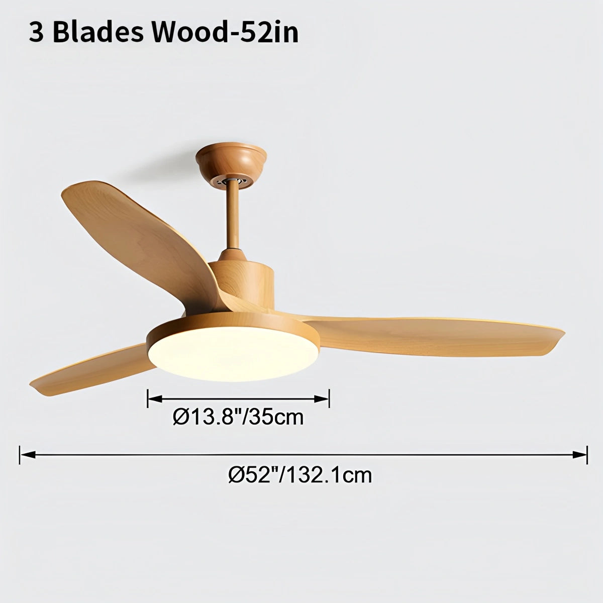 Antizer Scandi Reversible Ceiling Fan with Light