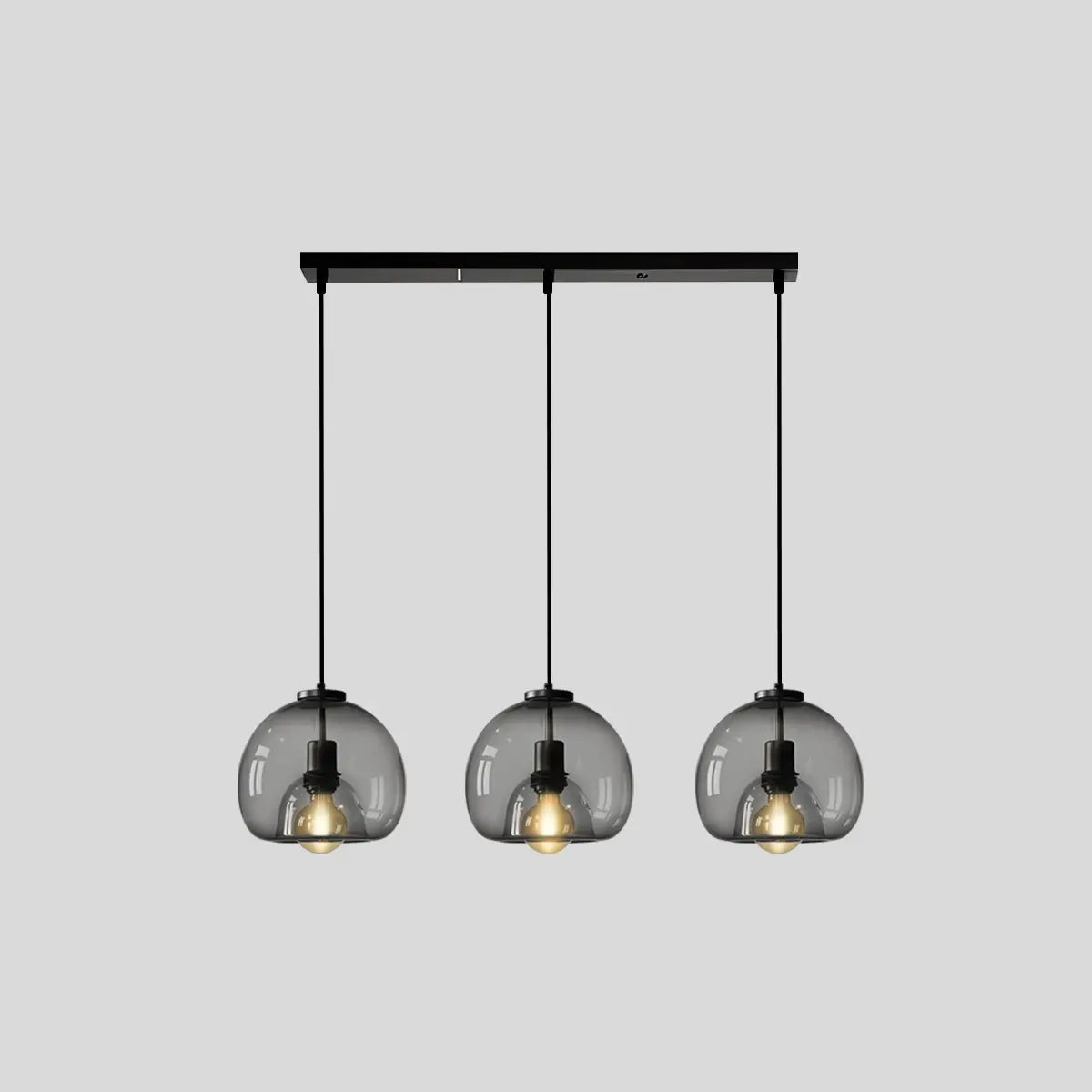 Antizer Smoky Grey Glass Pendant Light