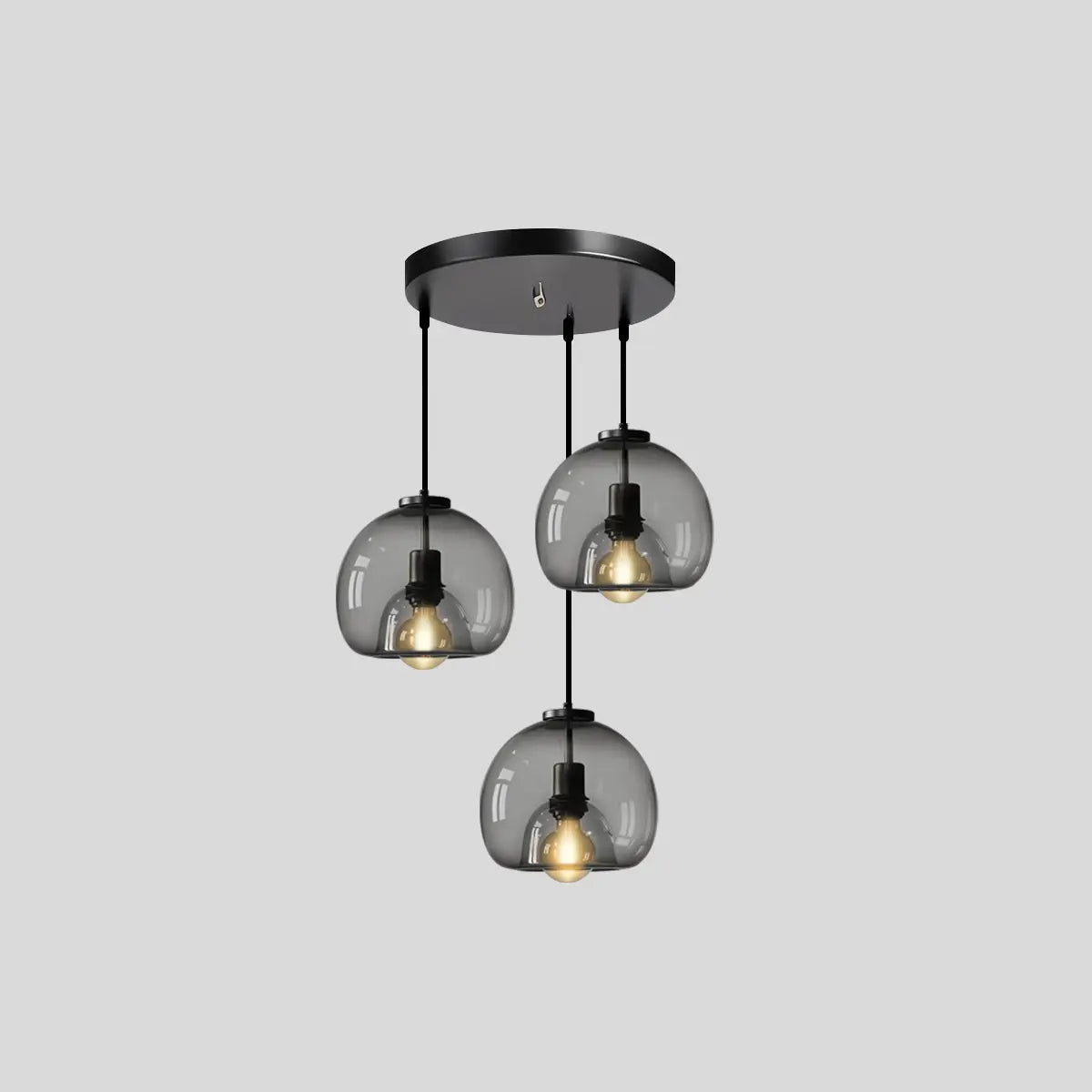 Antizer Smoky Grey Glass Pendant Light