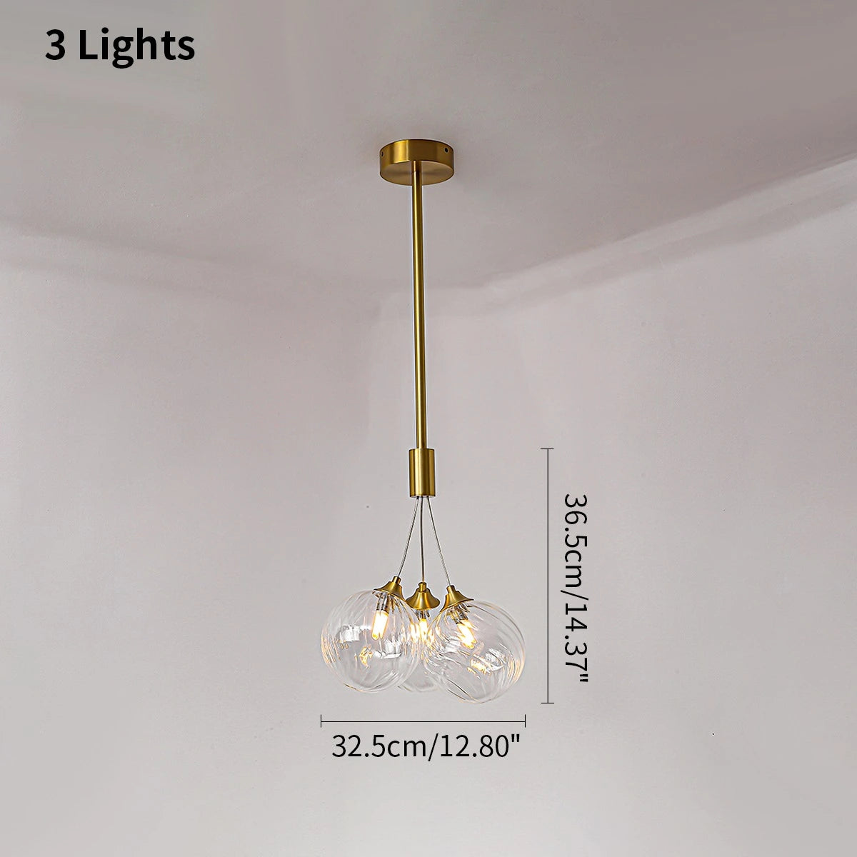 Antizer Luxury All Copper Glass Bubble Ball Chandelier