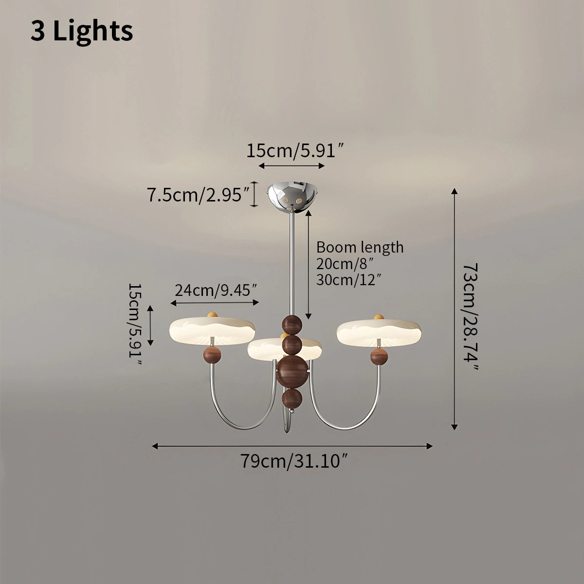 Antizer French Retro UFO Chandelier for Living Room