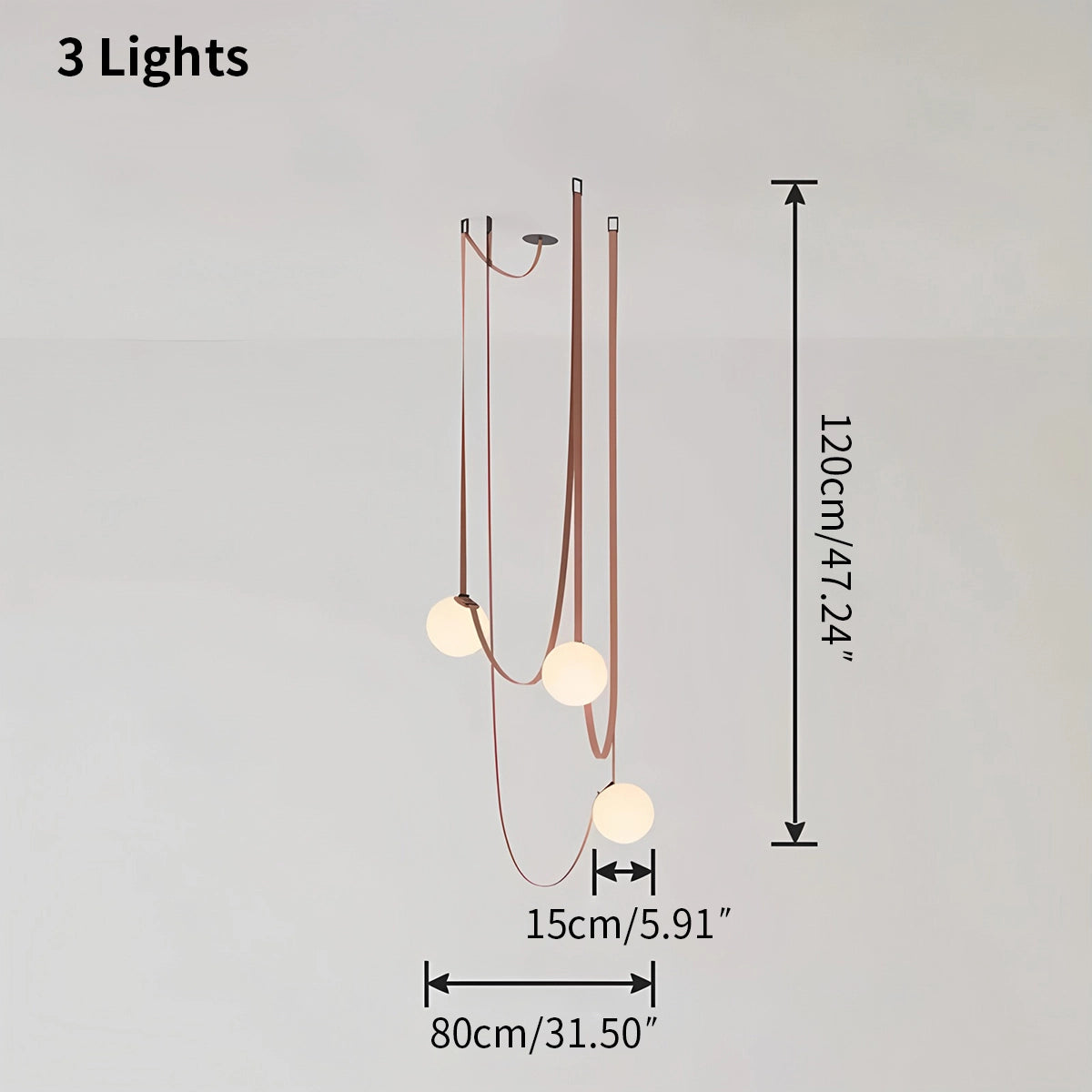 Antizer Modern Leather Strap Globe Pendant Light