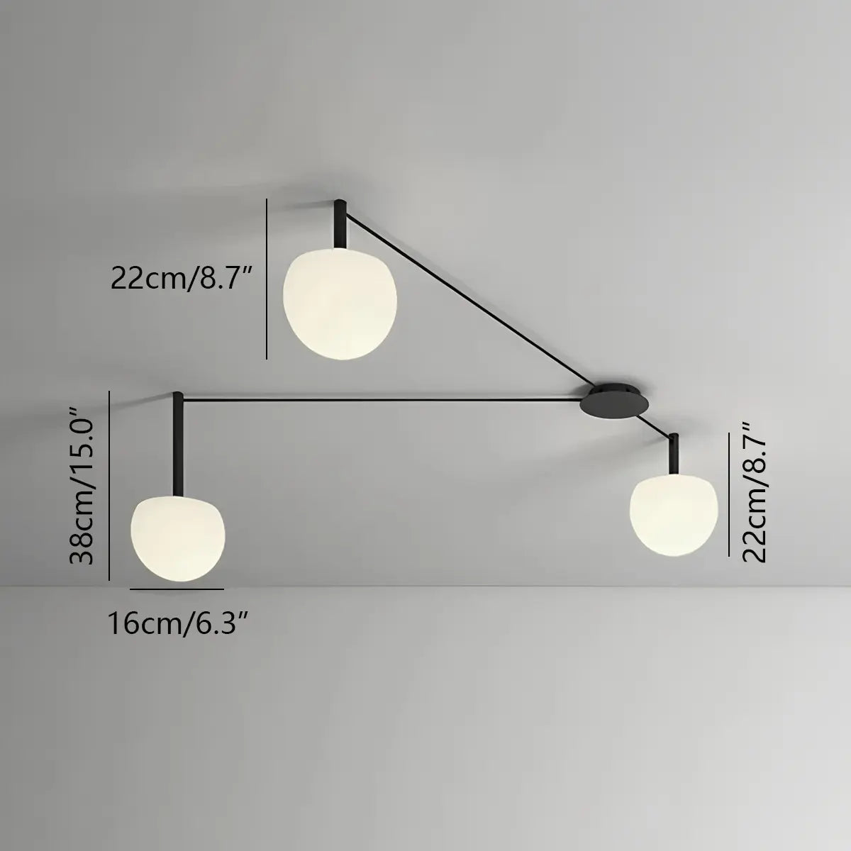 Antizer Custom Frosted Glass Globe Ceiling Light