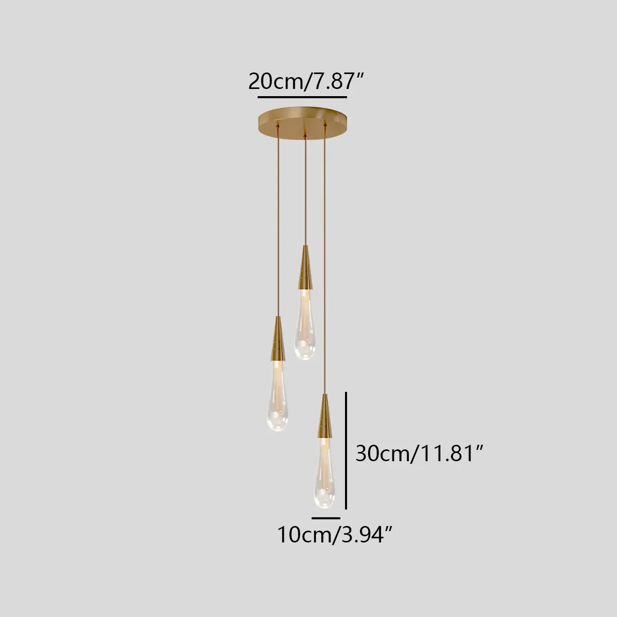 Antizer Drop Crystal Chrome Pendant Light for Bedroom