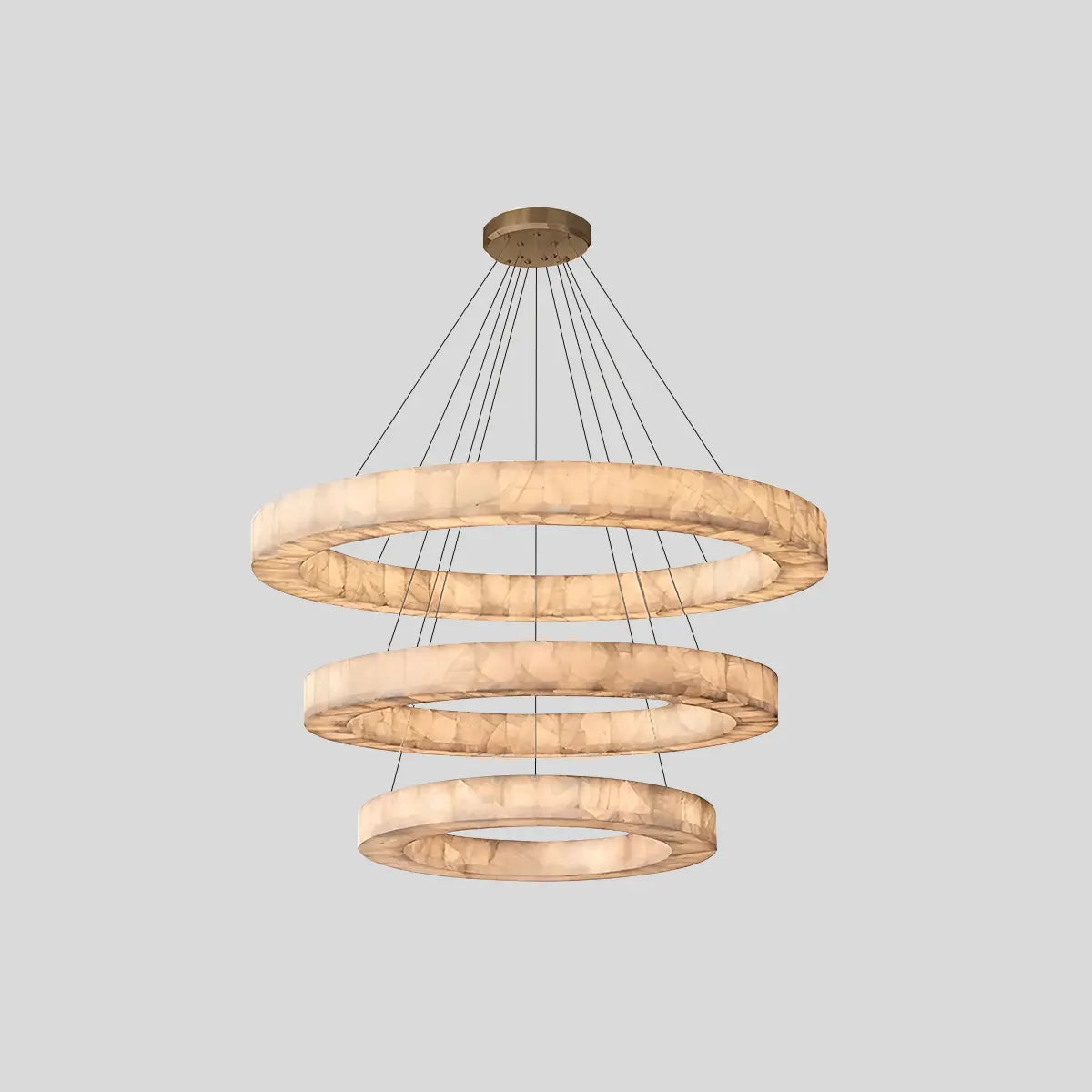Antizer Teva Round Spanish Alabaster Chandelier for Living Room