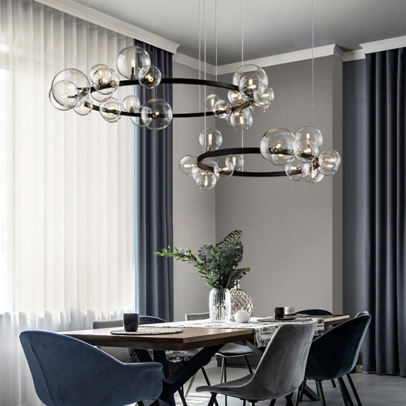 Antizer Circular Glass Bubble Chandelier