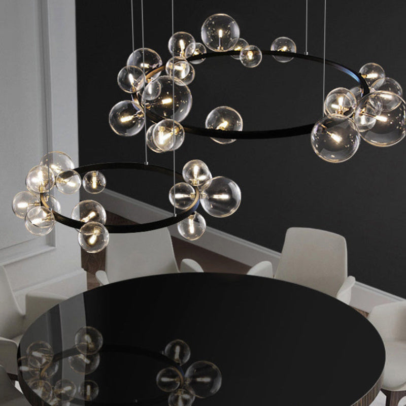Antizer Circular Glass Bubble Chandelier