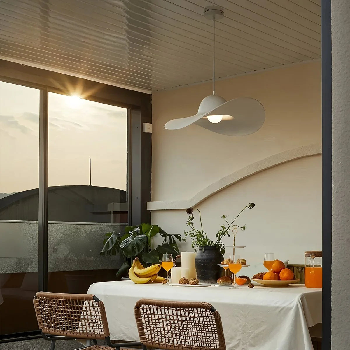Antizer Straw Hat Acoustic Pendant Light for Dining room