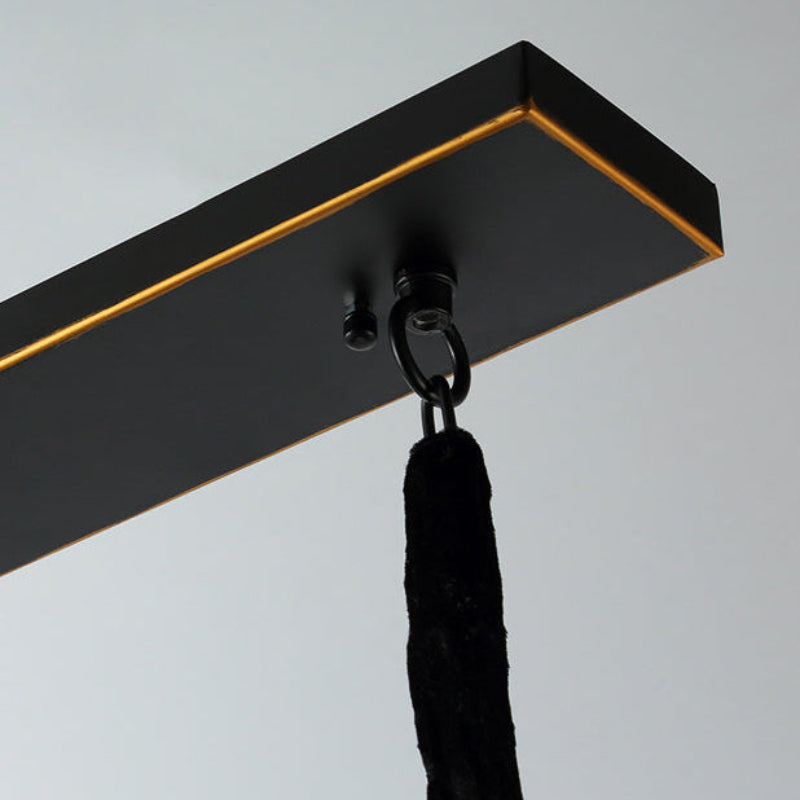 Antizer Smoked Crystal Rectangular Chandelier