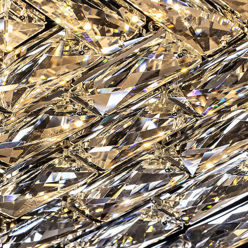 Antizer Modern Rectangle Crystal Ceiling Light