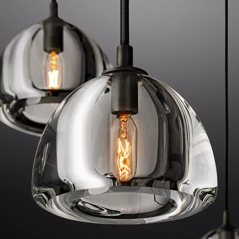 Antizer Modern Branch Hemisphere Round Glass Chandelier